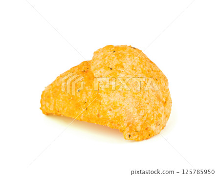 Hummus chickpea chips, chick pea crisps pile, healthy orange snack, fried legume crunchies Hummus chickpea chips, chick pea crisps pile, healthy orange snack, fried legume crunchies 125785950