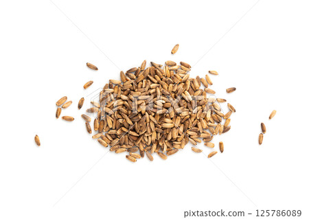 Milk thistle seeds, silybum marianum grains, dry blessed milkthistle fruits, variegated thistle kernels Milk thistle seeds, silybum marianum grains, dry blessed milkthistle fruits, variegated thistle kernels 125786089