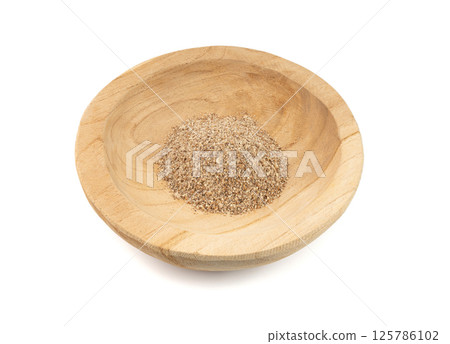 Milk thistle seeds powder, crushed silybum marianum grains pile, milled dry blessed milkthistle Milk thistle seeds powder, crushed silybum marianum grains pile, milled dry blessed milkthistle 125786102
