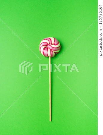 Color lollipop, spiral candy on stick, colorful striped lollypop, round fruit caramel, circle lollipop Color lollipop, spiral candy on stick, colorful striped lollypop, round fruit caramel, circle lollipop 125786164