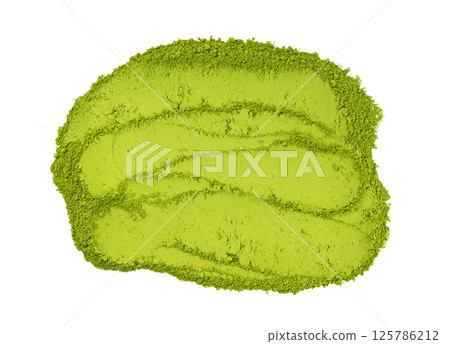 Matcha powder texture background, green tea dust pattern, flour banner, powdered chlorella 125786212