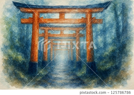 千本鳥居的圖像 千本鳥居的圖像 125786786