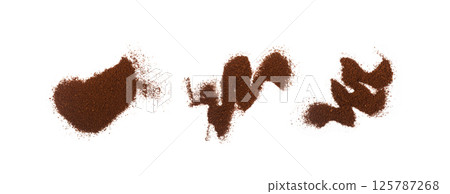 A Pile Of Coffee Grounds Isolated 125787268