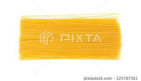 Raw spaghetti isolated, dry spagetti, long wheat noodles, uncooked italian macaroni bundle Raw spaghetti isolated, dry spagetti, long wheat noodles, uncooked italian macaroni bundle 125787381
