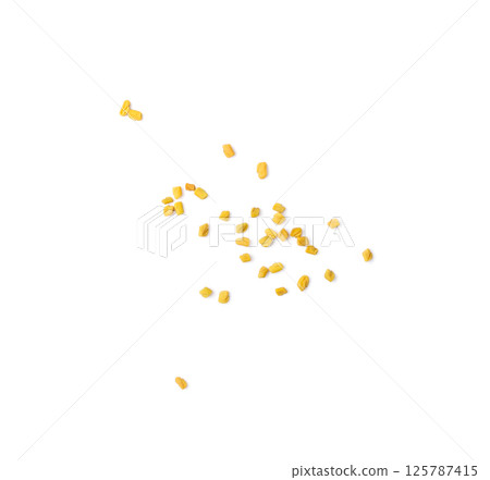 Fenugreek Seeds Isolated, Dry Trigonella, Spicy Methi Dana Grains, Indian Kitchen Seasoning Ingredient Fenugreek Seeds Isolated, Dry Trigonella, Spicy Methi Dana Grains, Indian Kitchen Seasoning Ingredient 125787415
