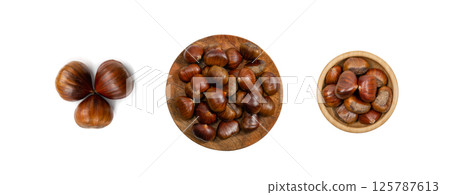 Edible Sweet Chestnuts, Healthy Autumn and Christmas Food Edible Sweet Chestnuts, Healthy Autumn and Christmas Food 125787613