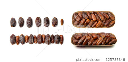 Big Dates Isolated. Date Palm Fruits 125787846