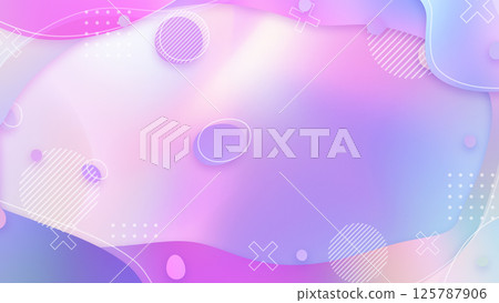 Pop frame with liquid shapes and gradients - Purple 125787906