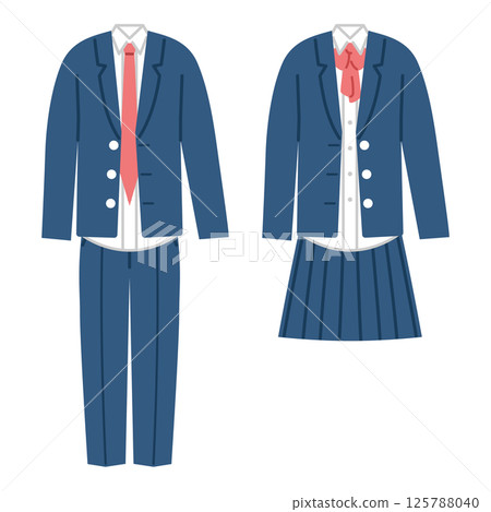 School uniform illustration set 2 School uniform illustration set 2 125788040