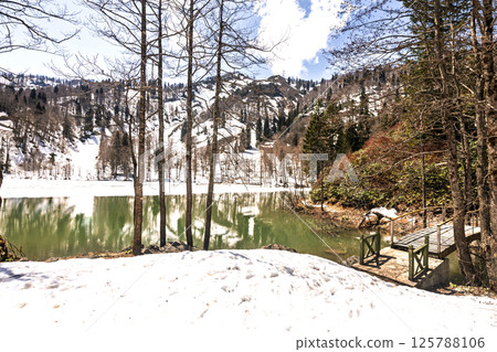 Snowy view of Karagol in Borcka, Artvin Snowy view of Karagol in Borcka, Artvin 125788106