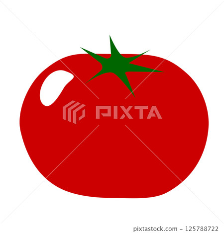 Simple illustration of one tomato 125788722