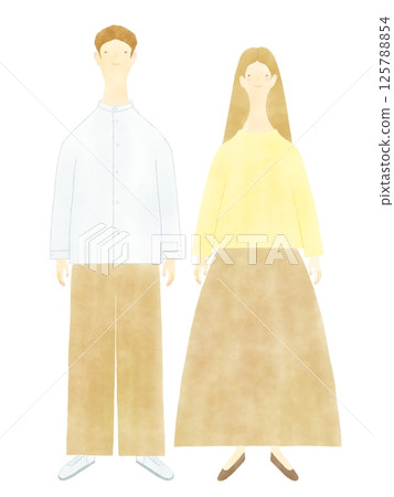 伴侶、夫妻、情侶、站立姿勢 伴侶、夫妻、情侶、站立姿勢 125788854