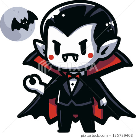 Deformed vampire illustration 125789408