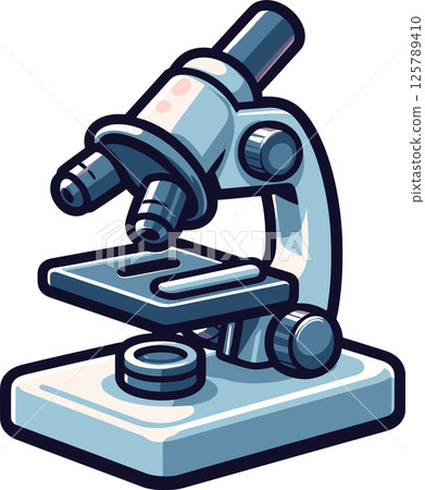 Simple microscope illustration 125789410