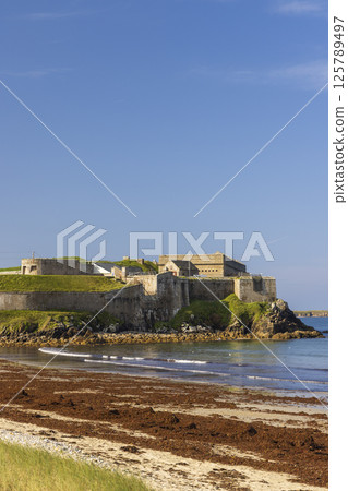 Penthievre Fort standing on the Quiberon Peninsula in Brittany, France 125789497