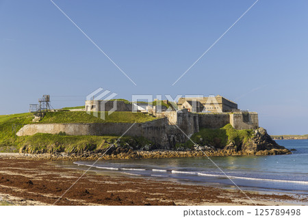 Penthievre Fort standing on the Quiberon Peninsula in Brittany, France 125789498