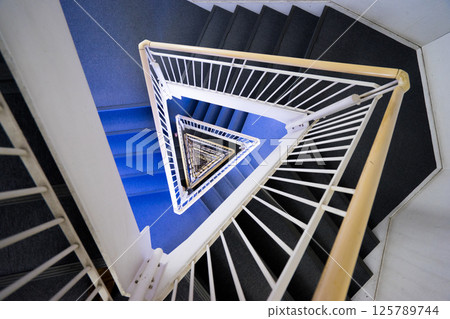 Spiral staircase at Yokohama Central Library Spiral staircase at Yokohama Central Library 125789744