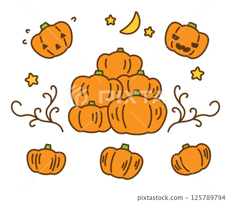 傑克南瓜燈 萬聖節 南瓜 傑克南瓜燈 萬聖節 南瓜 125789794