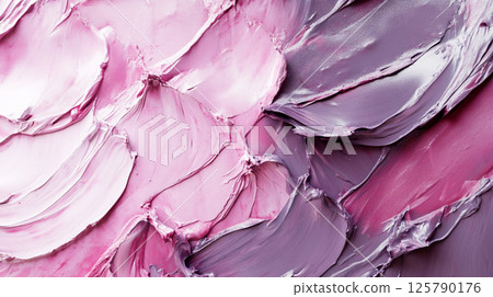 粉紅色和紫色的油畫摘要背景紋理 125790176