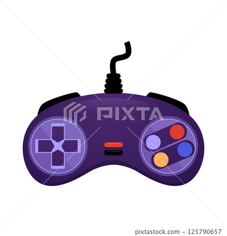 Gamepad joystick vector flat icon, game device wireless controller, portable video game handheld equipment with buttons Gamepad joystick vector flat icon, game device wireless controller, portable video game handheld equipment with buttons 125790657