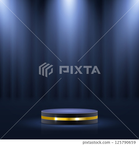 Golden award ceremony stage Golden award ceremony stage 125790659