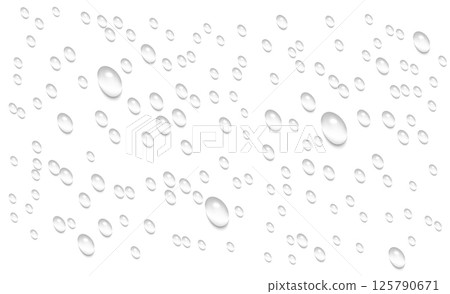 Realistic vector water drops isolated 125790671