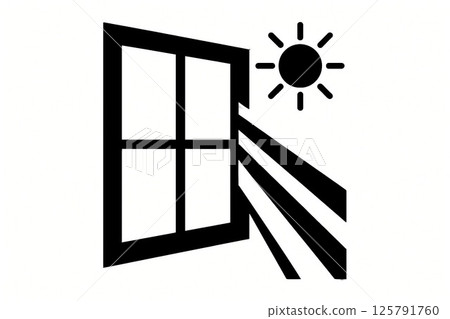 Gentle sunlight streaming through the window Gentle sunlight streaming through the window 125791760