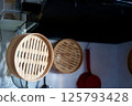 Steamer hanging on the wall 125793428