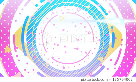 Pop background with large circles, shapes and patterns / transparent background - colorful Pop background with large circles, shapes and patterns / transparent background - colorful 125794002