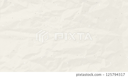 Vintage ecru clean crumpled paper background. Horizontal crumpled empty paper template for posters and banners. Vector textured illustration Vintage ecru clean crumpled paper background. Horizontal crumpled empty paper template for posters and banners. Vector textured illustration 125794317