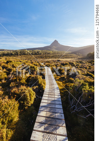 Barn Bluff Sunset View in Tasmania Australia Barn Bluff Sunset View in Tasmania Australia 125794668