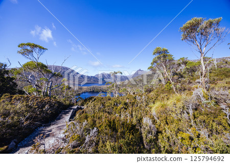 Lake Lilla at Cradle Mountain in Tasmania Australia Lake Lilla at Cradle Mountain in Tasmania Australia 125794692