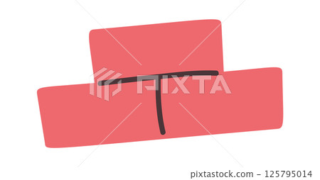 Brick wall part hand drawn 125795014