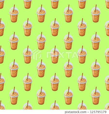 seamless background with different hamburger. 125795179