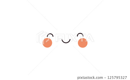 A delightful cartoon cloud floats with a gentle smile and rosy cheeks, radiating cheerfulness on a clear day. It is cute and innocent. A delightful cartoon cloud floats with a gentle smile and rosy cheeks, radiating cheerfulness on a clear day. It is cute and innocent. 125795327