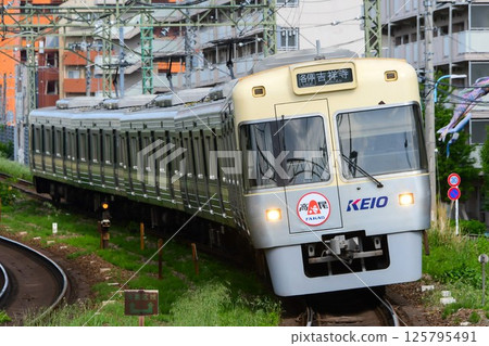 Keio 1000 series 1752F Ivory train with Takao head mark Inokashira Line 125795491