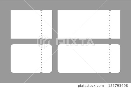 A set of simple ticket, voucher illustrations 125795498