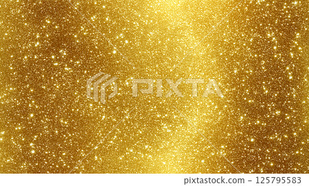 金箔紋理和光粒子背景。金色背景材料非常適合新年賀卡和邀請函 125795583