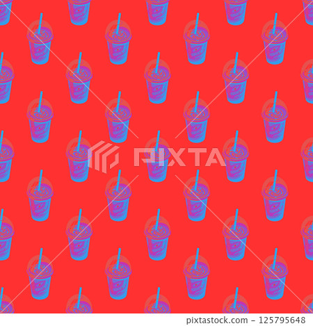seamless background with different hamburger. 125795648