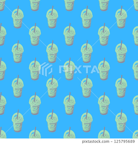 seamless background with different hamburger. 125795689
