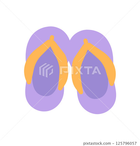 Beach sandals illustration 125796057