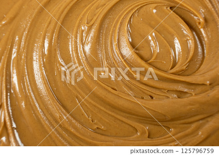 Detailed Peanut Butter Texture. Macro Food 125796759