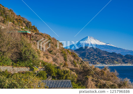 Mount Fuji and Suruga Bay as seen from Satta Pass in Shizuoka City (Shizuoka Prefecture) Mount Fuji and Suruga Bay as seen from Satta Pass in Shizuoka City (Shizuoka Prefecture) 125796886