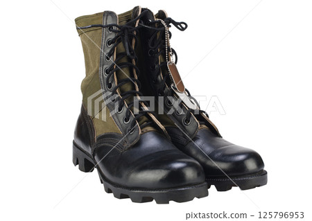 US army jungle boots with dog tags US army jungle boots with dog tags 125796953
