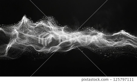 抽象的白色波形圖形背景圖像 125797111