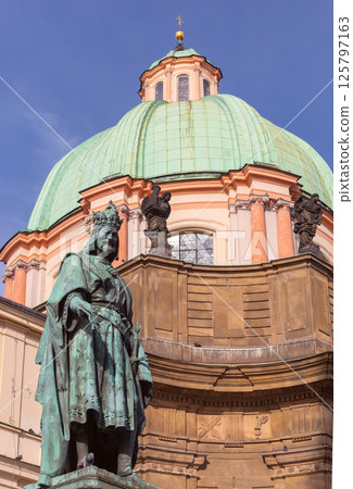 Statue of Charles IV at Klementinum in Prague Czech Republic Statue of Charles IV at Klementinum in Prague Czech Republic 125797163