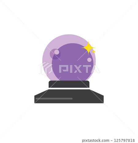 crystal ball on a stand. 125797818