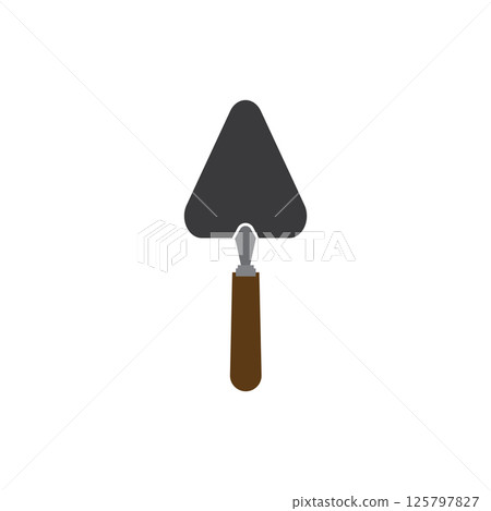 Triangular trowel icon 125797827