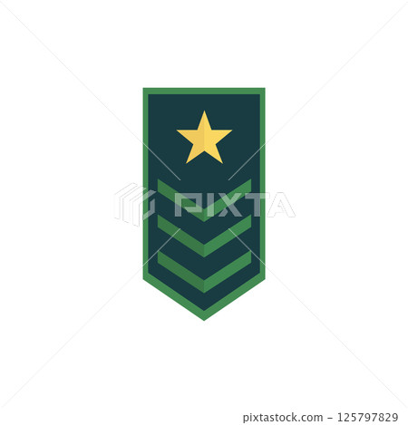Military rank patch icon 125797829