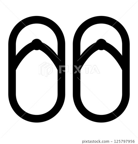 flip-flops icon 125797956
